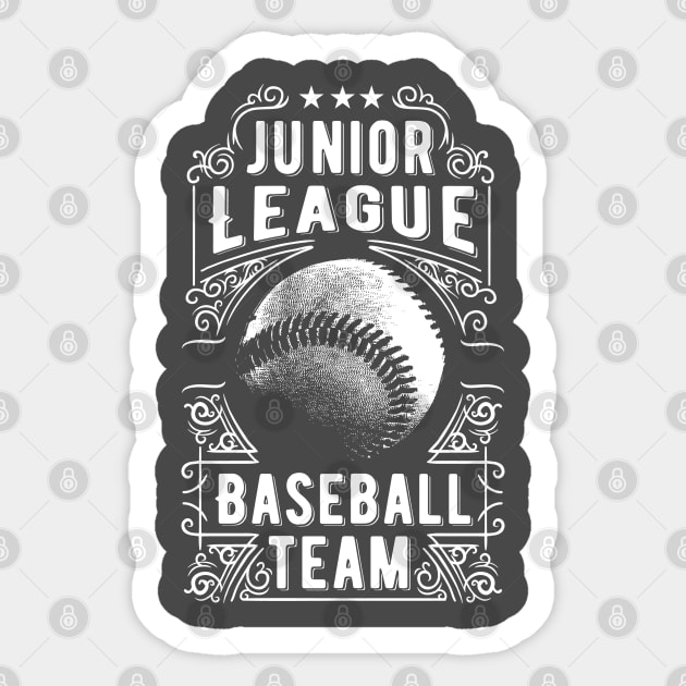 Vintage Junior League Baseball Team Sticker by CoffeeandTeas